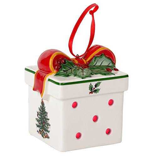 Spode Christmas Tree LED Gift Box Ornament
