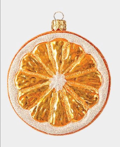 Slice of Orange Fruit Polish Glass Christmas Ornament Food Decoration Poland
