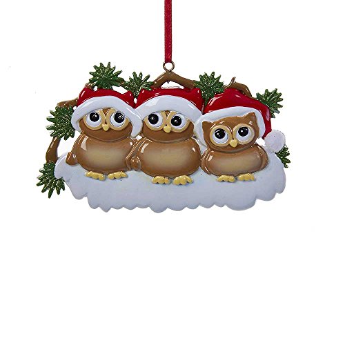 Kurt Adler Owl Family of 3 Ornament