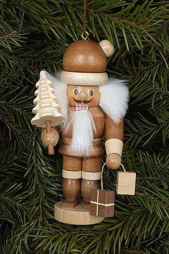 Natural Wood Mini Santa Nutcracker
