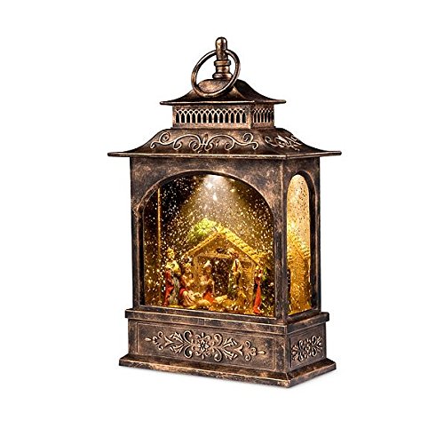 Christmas Nativity Scene Snow Globe Lantern