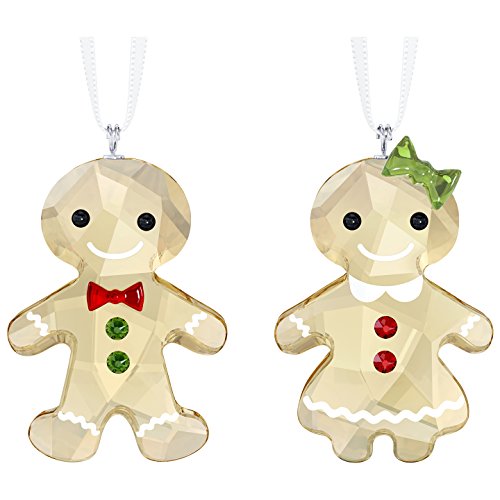 Swarovski Gingerbread Couple Ornament Set