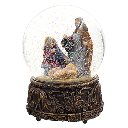 Musical Polystone Water Glass Snow Globe (1, Nativity)