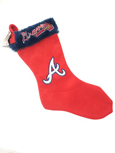 Forever Collectibles Solid Team Color Chirstmas Stocking (Atlanta Braves)