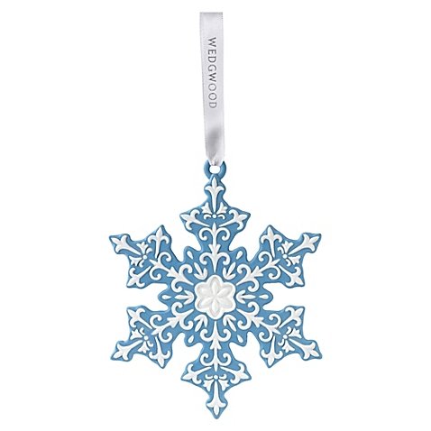 Wedgwood 2017 Snowflake Christmas Ornament in Blue