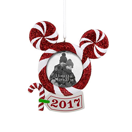 Hallmark Disney Mickey Mouse Peppermint Photo Holder 2017 Christmas Ornament