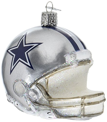 Old World Christmas Dallas Cowboys Helmet Glass Blown Christmas Ornament