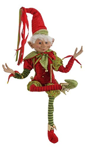 RAZ Imports – 30″ Posable Elf (Red Hat)