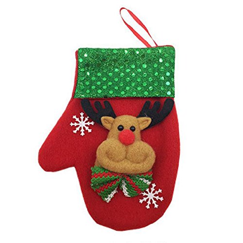 Zehui Candy Bag Christmas Glove Holders Candy Bag Tableware Holder Hanging Decor for Christmas Decoration