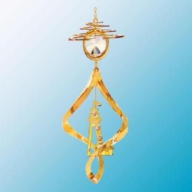 24K Gold Plated Lighthouse Mini Top Spiral – Swarovski Crystal