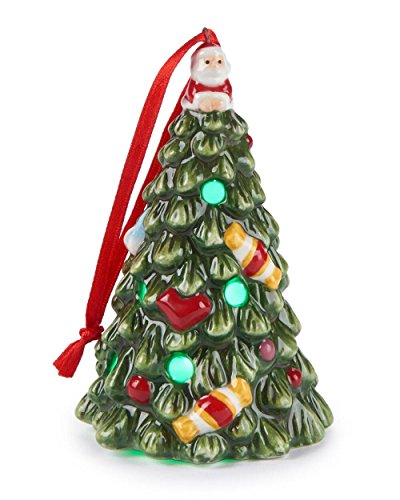 Genuine Spode Christmas Tree LED Multicolor Lighted Ornament