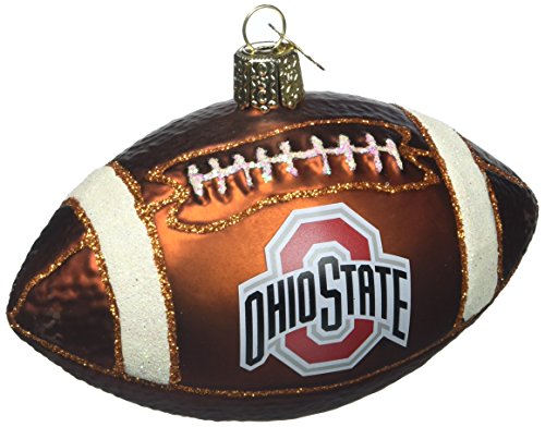 Old World Christmas Ohio State University Football Glass Blown Christmas Ornament