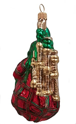 Bagpipe Musical Instrument Polish Blown Glass Christmas Ornament Decoration
