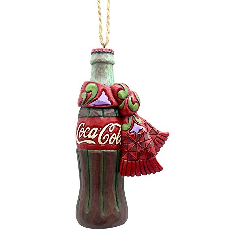 Enesco Coca-Cola by Jim Shore 4059723 Coke Bottle with Scarf Hanging Ornament