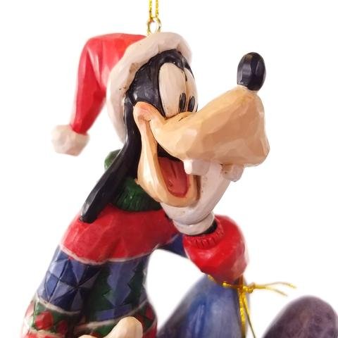 Disney Traditions Jim Shore Goofy Christmas Hanging Ornament – Hand Painted Resin