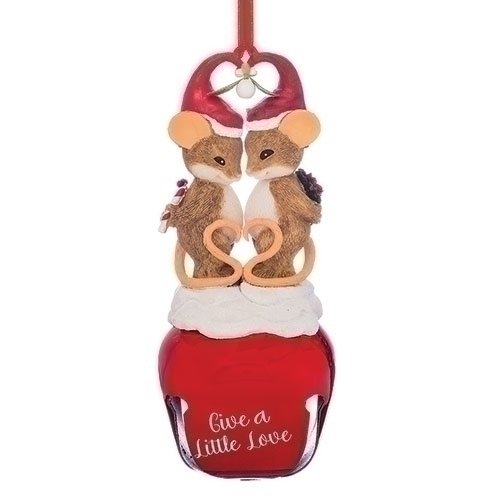 Charming Tails Mouse Couple on Bell Ornament