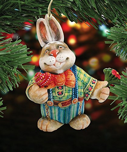G.DeBrekht’s Mr. Easter Bunny Love Wooden Ornament Set of 3 #8154423-S3
