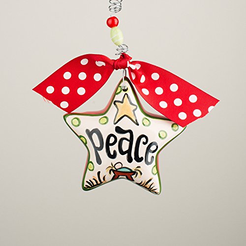 Glory Haus 2990123 Peace Star Puff Ornament, Multicolor