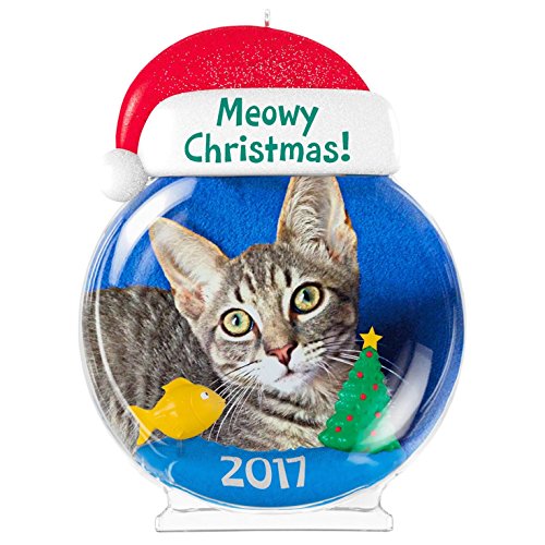 Hallmark Keepsake 2017 Meowy Christmas! Cat Picture Frame Dated Christmas Ornament