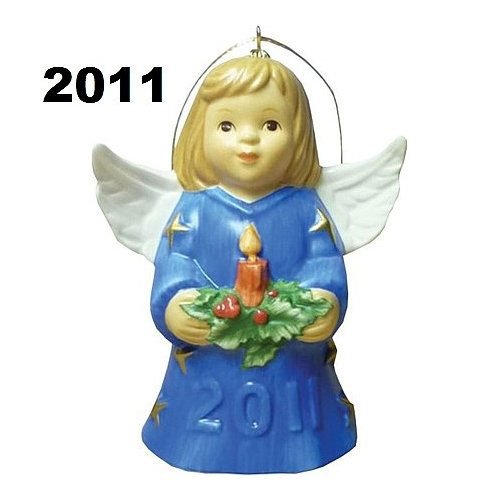 Goebel 2011 Blue Annual Edition Dated Angel Bell Ornament