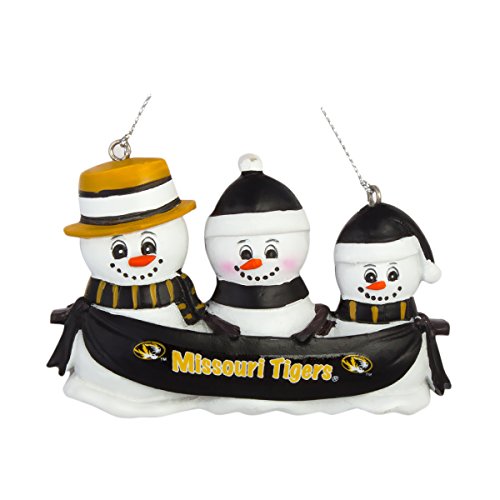 NCAA Football DIY Personalized Christmas Ornament Missouri Tigers 2-3-4-5 Head Family Team Ornament Do it yourself (3 Head)