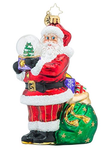 Christopher Radko Winter Land Treasure Santa and Toys Glass Christmas Ornament
