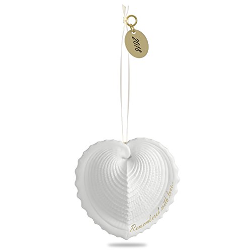 Hallmark Keepsake 2018 Remembered with Love Memorial Bereavement Year Dated Porcelain Christmas Ornament