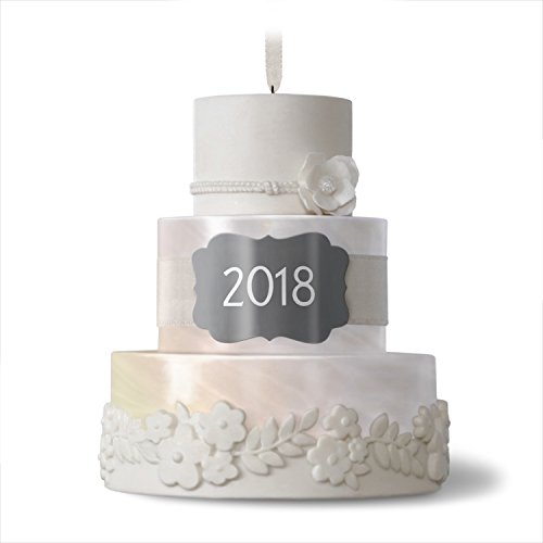 Hallmark Keepsake 2018 Wedding Gift New Life Together Cake Year Dated Porcelain Christmas Ornament