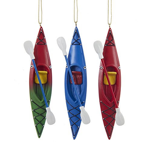 Kurt Adler 5.25″ Resin Kayak Ornament 3/asstd.