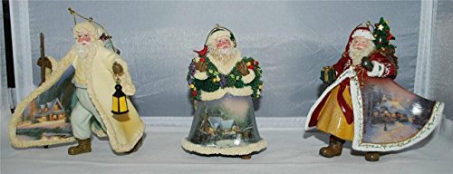 Thomas Kinkade Old World Santa Ornaments (Set of 3) Issue #14