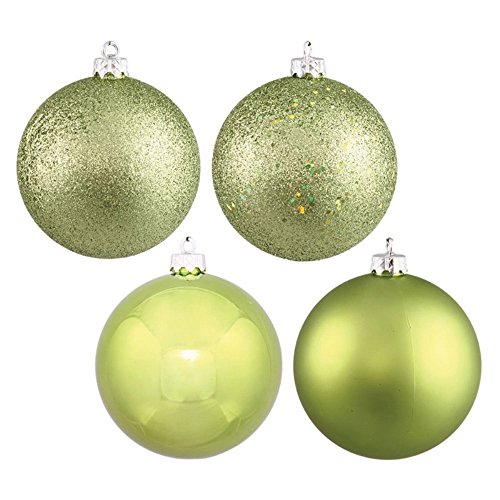 Vickerman 8 in. 4 Finish Ball Ornament – Set of 4