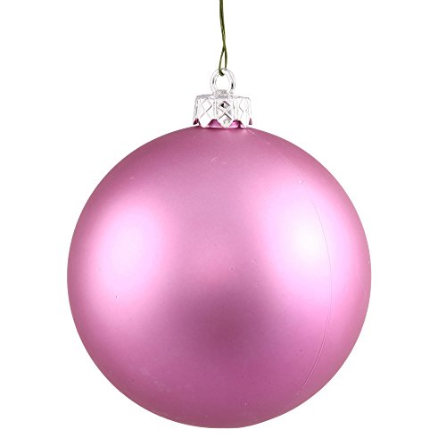 Vickerman Matte Orchid UV Resistant Commercial Drilled Shatterproof Christmas Ball Ornament, 2.75″