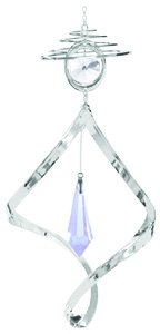 Chrome Plated Spear Crystal Top Spiral – Clear – Swarovski Crystal
