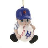 Forever Collectibles MLB New York Mets Lil Baseball Player Holding Ball Ornament