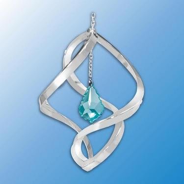 Chrome Plated Baroque Crystal Classic Spiral – Green – Swarovski Crystal