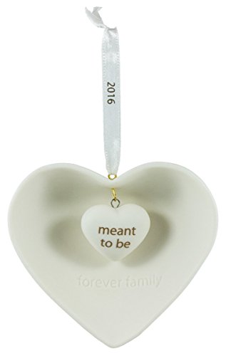 Hallmark Keepsake 2016 Forever Family Porcelain Heart Adoption Ornament