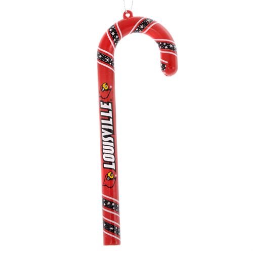 Forever Collectibles NCAA Louisville Cardinals Candy Cane Ornament Set, Red, One Size