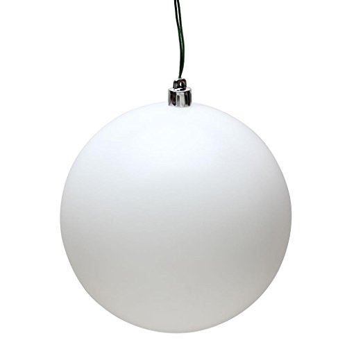 Vickerman 481363-2.75 White Matte UV Treated Ball Christmas Tree Ornament (12 pack) (N590711DMV)