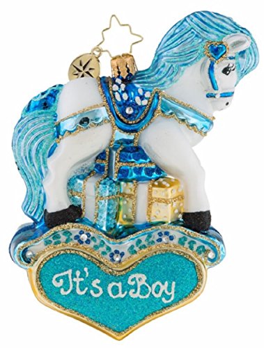 Radko 2018 Baby Ornament, Pastel Prince Pony, It’s A Boy 1019234