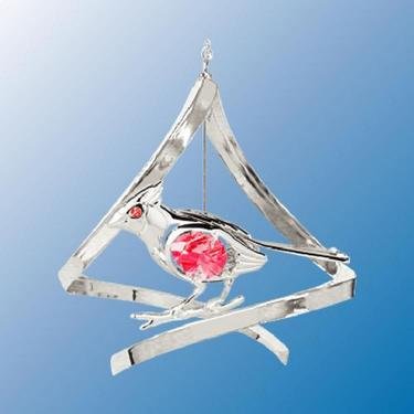 Chrome Plated Cardinal Propelling Spiral – Red – Swarovski Crystal