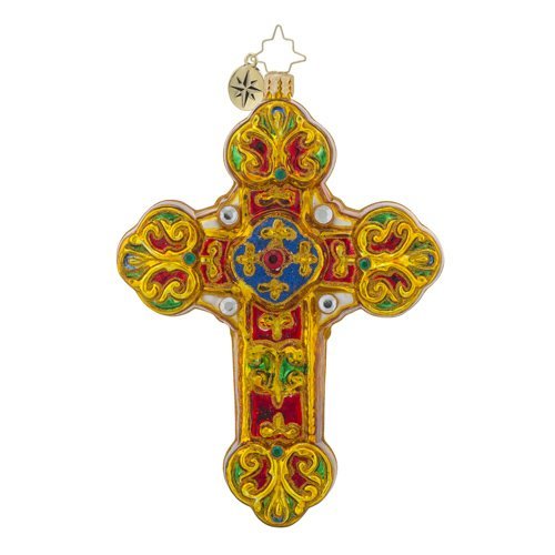Christopher Radko Baroque Blessings Cross Christmas Ornament