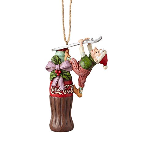 Department56 Enesco 3.9 Inches Height x 1.06 Inches Width x 2.52 Inches Length Coca Cola Elf Decorative Hanging Ornament x x, Brown
