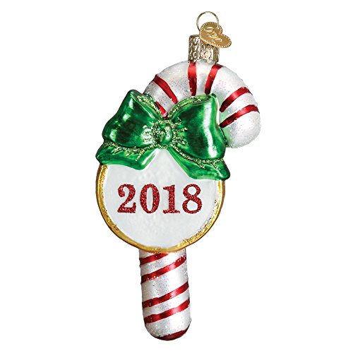 Old World Christmas 2018 Candy Cane Glass Blown Ornament