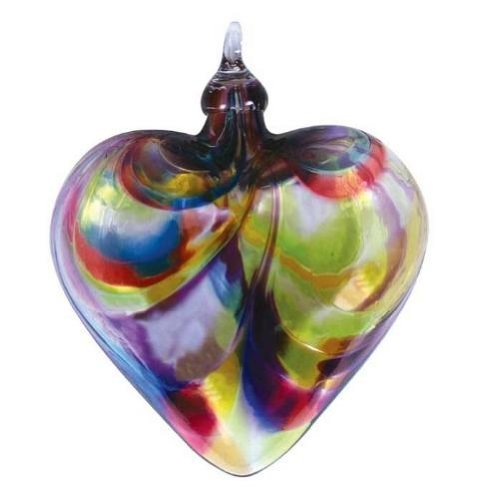 Glass Eye Studio Rainbow Heart Ornament by Glass Eye Studio
