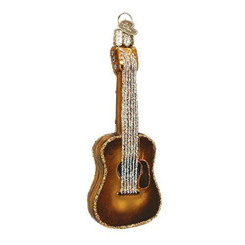 Old World Christmas Rock-And-Roll Instrument Glass Blown Ornament (Guitar)