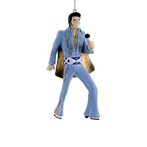 Kurt Adler Elvis in Blue Suit Blow Mold Ornament