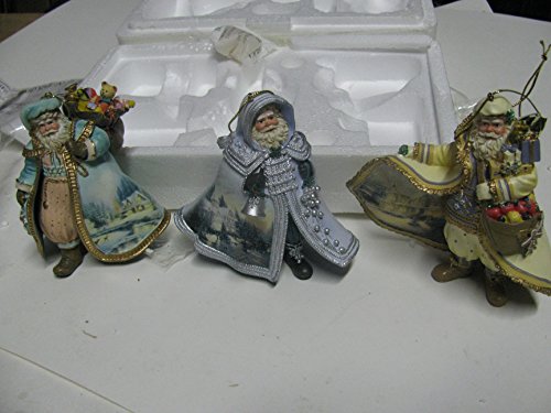 Thomas Kinkade Old World Santa Ornaments (Set of 3) Issue #3