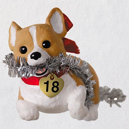 Hallmark Keepsake Christmas Ornament 2018 Year Dated, Puppy Love Welsh Corgi