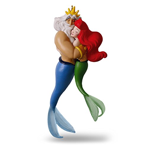 Hallmark Keepsake Christmas Ornament 2018 Year Dated, Disney The Little Mermaid Ariel and King Triton