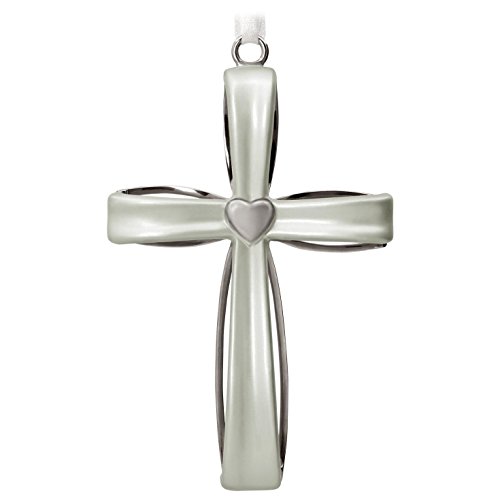 Hallmark Keepsake 2018 Sacred Heart Cross Metal Year Dated Ornament